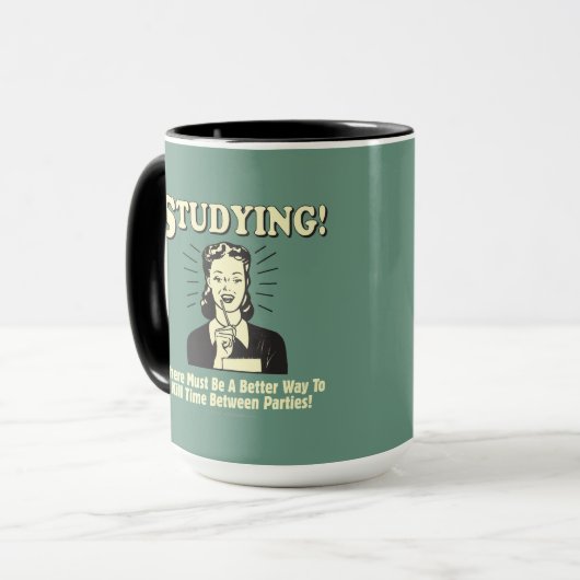 Studium: Tote Zeit Tasse (Vorderseite Links)