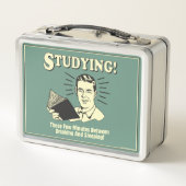 Studium: Trinken und Schlafen Metall Brotdose (Rückseite)