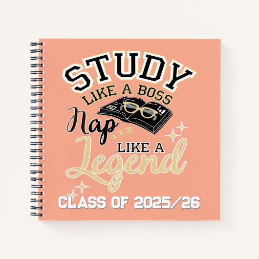 Studium wie ein Boss, Nickerchen wie eine Legende, Notizblock (Vorderseite)