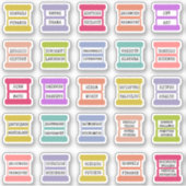 Study Courses Binder Divider Tab Student Index Tab Aufkleber (Vorderseite)