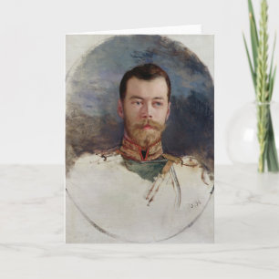 Study for a portrait of Tsar Nicholas II  1898 Feiertagskarte