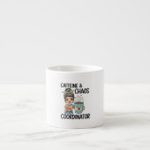 Study Fuel Mug For College Girls Coffee & Chaos Espressotasse (Vorderseite)