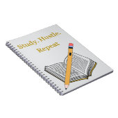 Study. Hustle. Repeat – Custom Spiral Notebook Notizblock (Rechte Seite)
