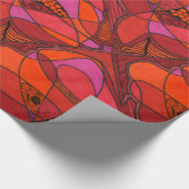"Study in Reds" Abstract Design Wrapping Paper Geschenkpapier (Ecke)