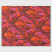 "Study in Reds" Abstract Design Wrapping Paper Geschenkpapier (Flach)