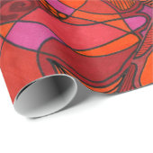 "Study in Reds" Abstract Design Wrapping Paper Geschenkpapier (Rolleneckpunkt)