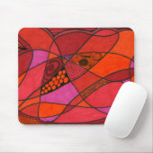"Study in Reds" Abstraktes Design Mousepad (Mit Mouse)