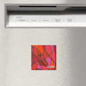 "Study in Reds" Abstraktes Geschirrspüler Status M Magnet (In Situ (Geschirrspüler))