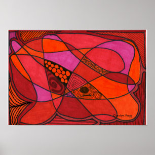 "Study in Reds" Design von Carolyn Fagg Poster