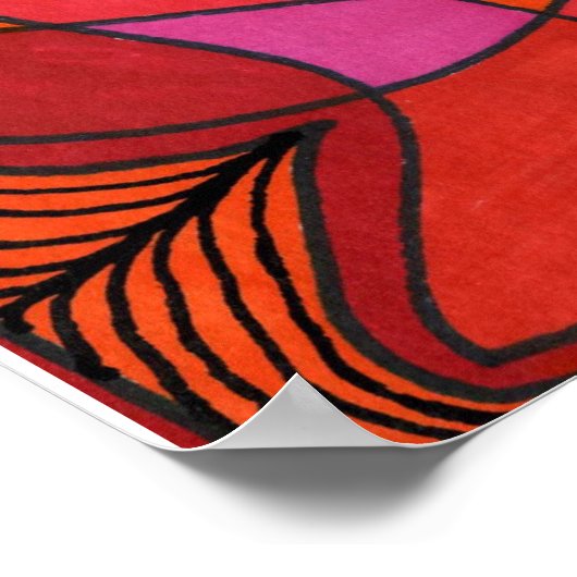 "Study in Reds" Design von Carolyn Fagg Poster (Ecke)