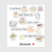 Study Mode Stickers Aufkleber (Blatt)