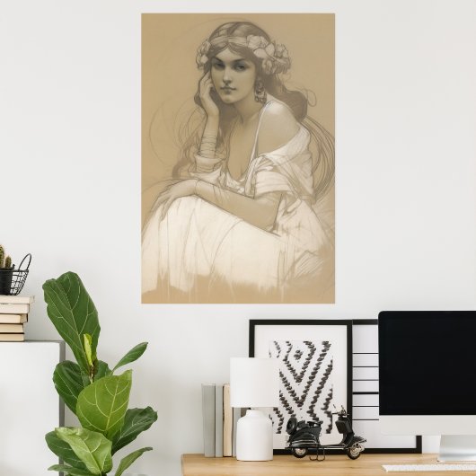 Study Mucha Poster (Heimbüro)