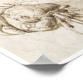 Study of Crab, Leonardo da Vinci Poster (Ecke)