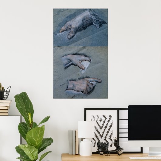 Study of the Hands of a Man Poster (Heimbüro)