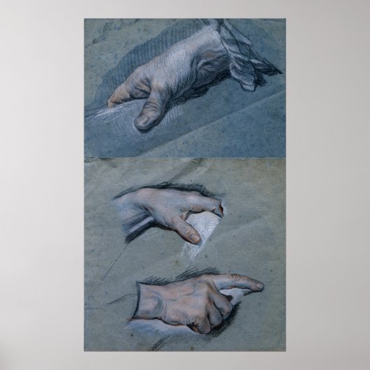 Study of the Hands of a Man Poster (Vorne)