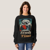 Study Time Panda Bear Cute Retro Animal Student Sweatshirt (Vorne ganz)
