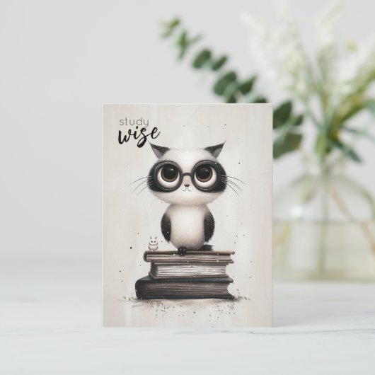 Study Wise Postkarte (Stehend Vorderseite)