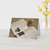 Studying Hedgehog Graduation Card Karte (Gelbe Blume)