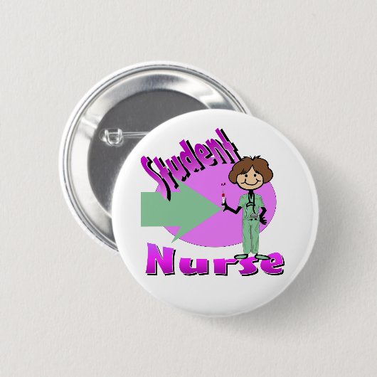 Stuedent Krankenschwester Button (Vorne & Hinten)