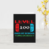 Stufe 100 Schultage frei Karte (Gelbe Blume)