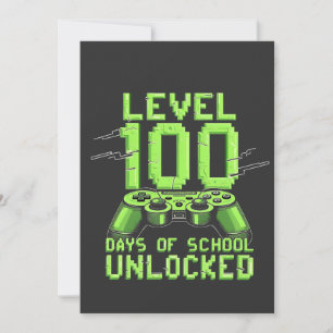 Stufe 100. Schultage Ungesperrte Gaming-Schule Einladung