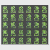 Stufe 100. Schultage Ungesperrte Gaming-Schule Geschenkpapier (Flach)