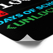 Stufe 100 Tage der Schule entsperrt 3 Poster (Ecke)