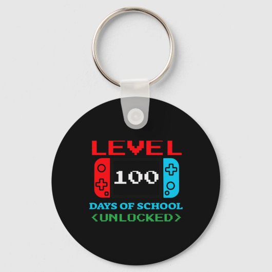 Stufe 100 Tage der Schule entsperrt 3 Schlüsselanhänger (Vorderseite)