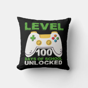 Stufe 100 Tage der Schule freigeschaltet Gamer Vid Kissen