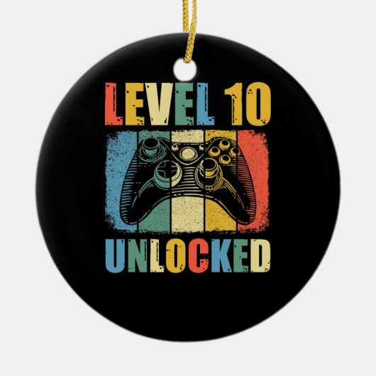 Stufe 10 entriegelt keramik ornament (Vorne)