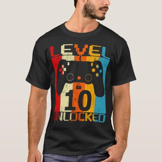 Stufe 10 entriegelt T-Shirt (Vorderseite)