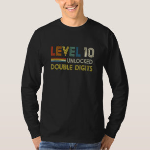 Stufe 10 Entsperrte doppelte Ziffern 10 Jahre alt  T-Shirt