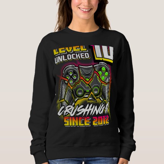 Stufe 10 Entsperrtes Breushing It 2012 Video Game Sweatshirt (Vorderseite)