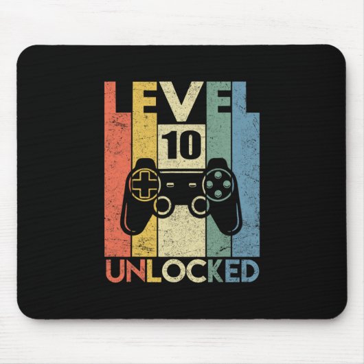 Stufe 10 freigeschaltet Lustiges Videospieler 10. Mousepad (Vorne)