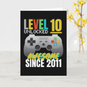 Stufe 10 Phantastisch seit 2011 Karte (Gelbe Blume)