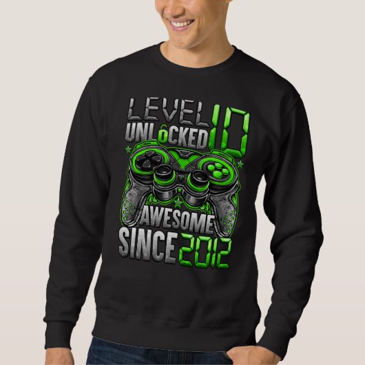Stufe 10 Phantastisch seit 2012 10. Geburtstag Sweatshirt (Vorderseite)