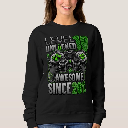 Stufe 10 Phantastisch seit 2012 10. Geburtstag Sweatshirt (Vorderseite)