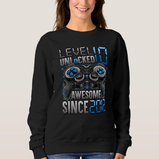 Stufe 10 Phantastisch seit 2012 10. Geburtstag Sweatshirt (Vorderseite)
