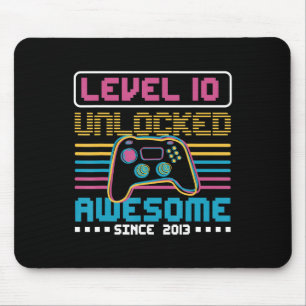 Stufe 10 phantastisch seit 2013 Gaming Birthd Mousepad
