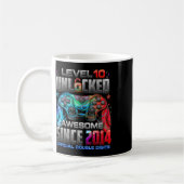 Stufe 10 Phantastisch seit 2014 10. Geburtstag Kaffeetasse (Links)
