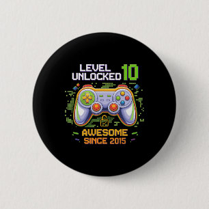 Stufe 10 Phantastisch seit 2015 10. Geburtstag Button