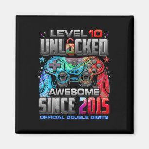 Stufe 10 Phantastisch seit 2015 10. Geburtstag Magnet