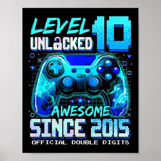 Stufe 10 Phantastisch seit 2015 10. Geburtstag Poster (Vorne)