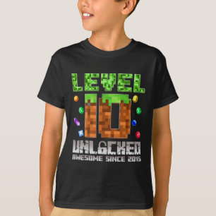 Stufe 10 Phantastisch seit 2015 10 Pixel Ga T-Shirt