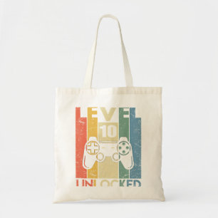 Stufe 10 Ungesperrtes Shirt Funny Video Gamer 10.  Tragetasche