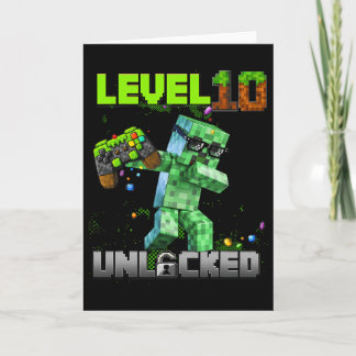 Stufe 10 Unverriegelt - Geburtstagskinder Pixel Ga Karte