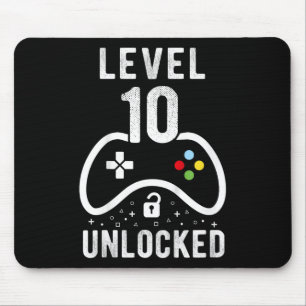Stufe 10 Unverriegeltes Videospiel 10. Geburtstags Mousepad