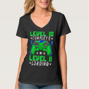 Stufe 10 Vollständiger Videospieler 10. Geburtstag T-Shirt