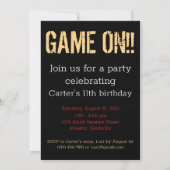 Stufe 11 Entsperrte 11. Geburtstag Personalisiert Einladung (Rückseite)