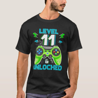 Stufe 11 Entsperrte Geburtstagskinder 11. Videospi T-Shirt